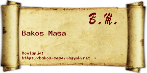 Bakos Masa névjegykártya